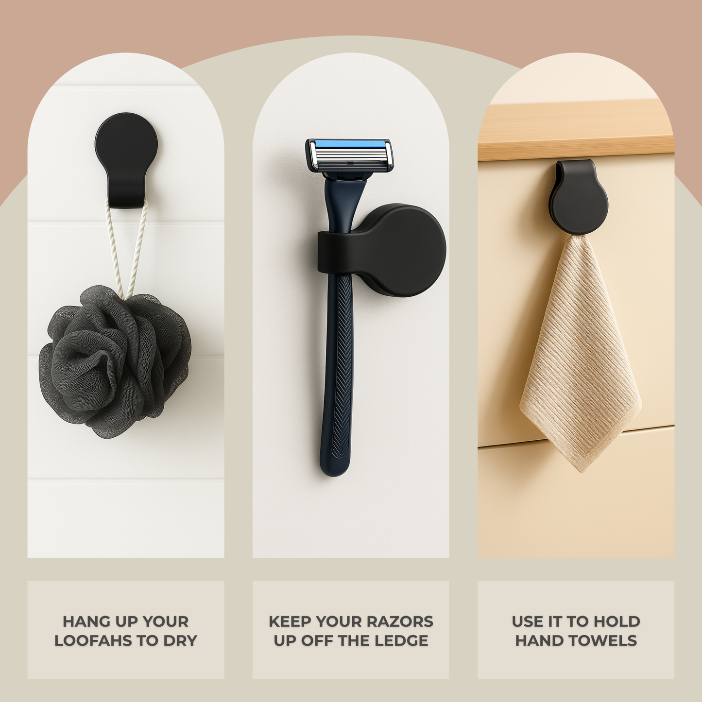 Shower Curtain Keeper Black