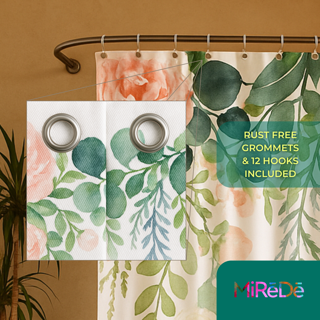 Washable Fabric Shower Curtain - Standard Size