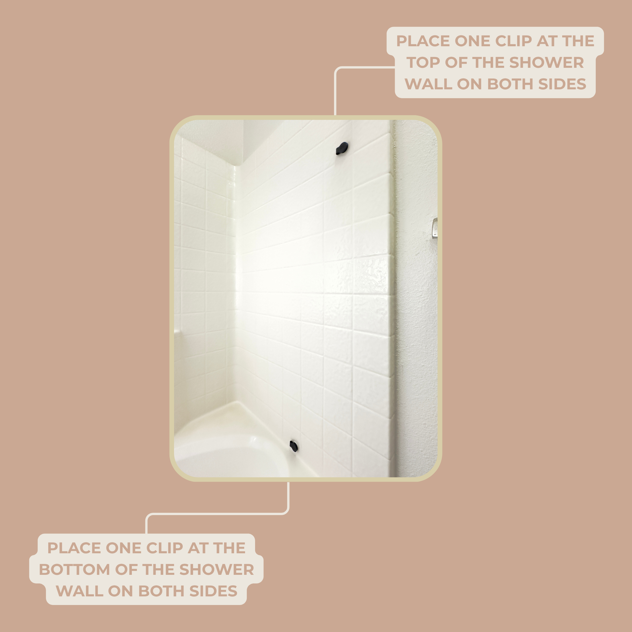 Shower Curtain Keeper Black