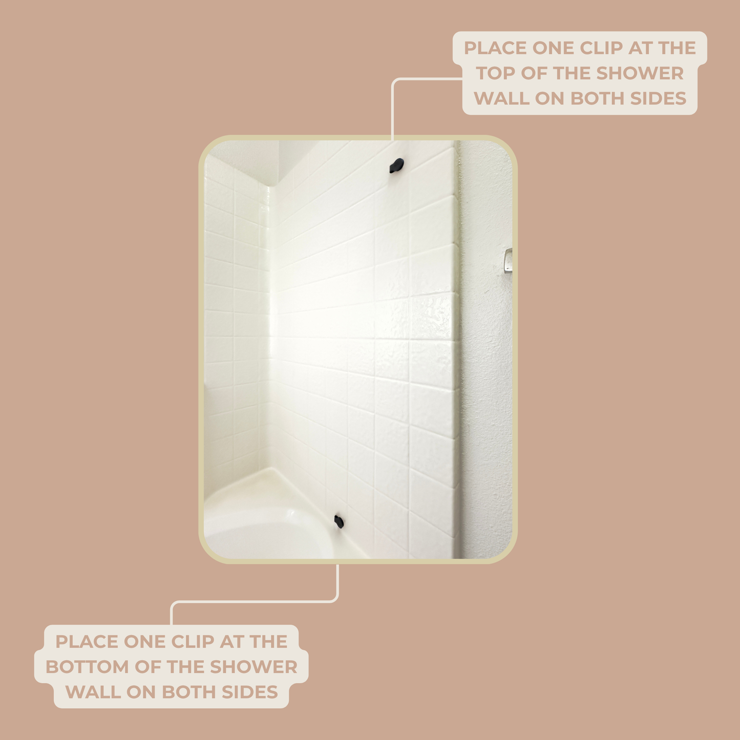 Shower Curtain Keeper Bright White - 2 pack