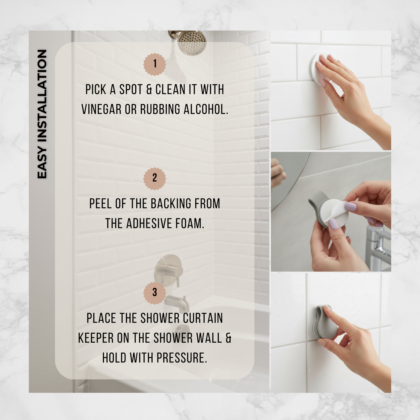 Shower Curtain Keeper Nimbus Cloud