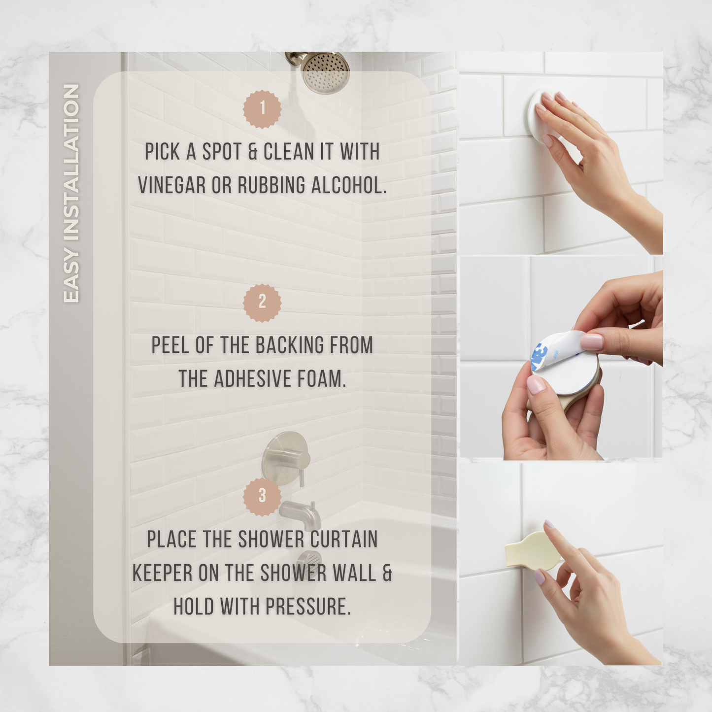 Shower Curtain Keeper Coconut Milk