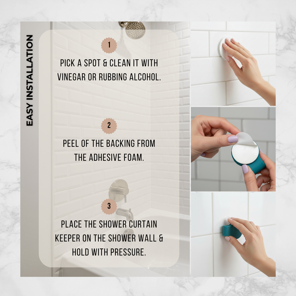 Shower Curtain Keeper Biscay Bay Blue