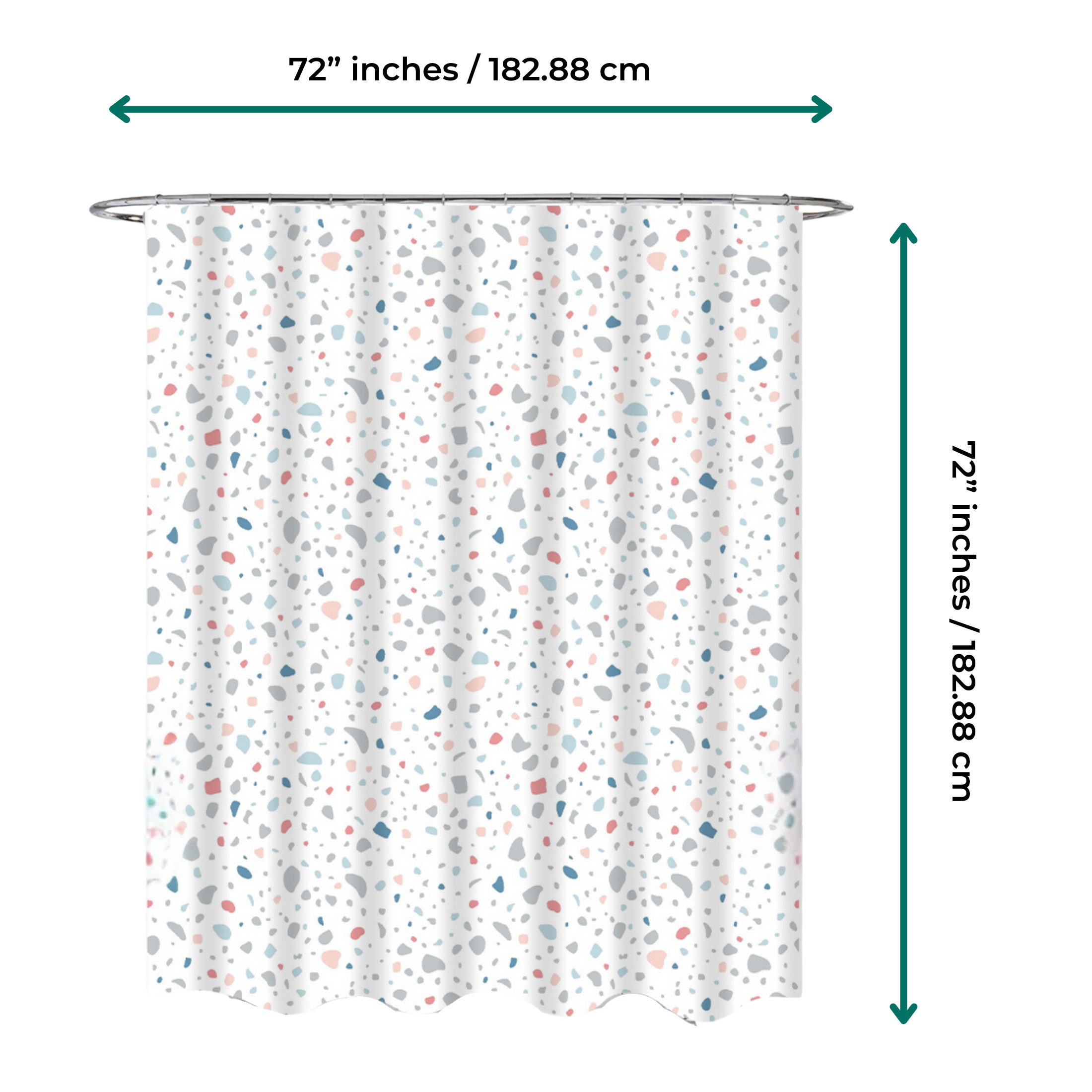 Washable Fabric Shower Curtain - Standard Size