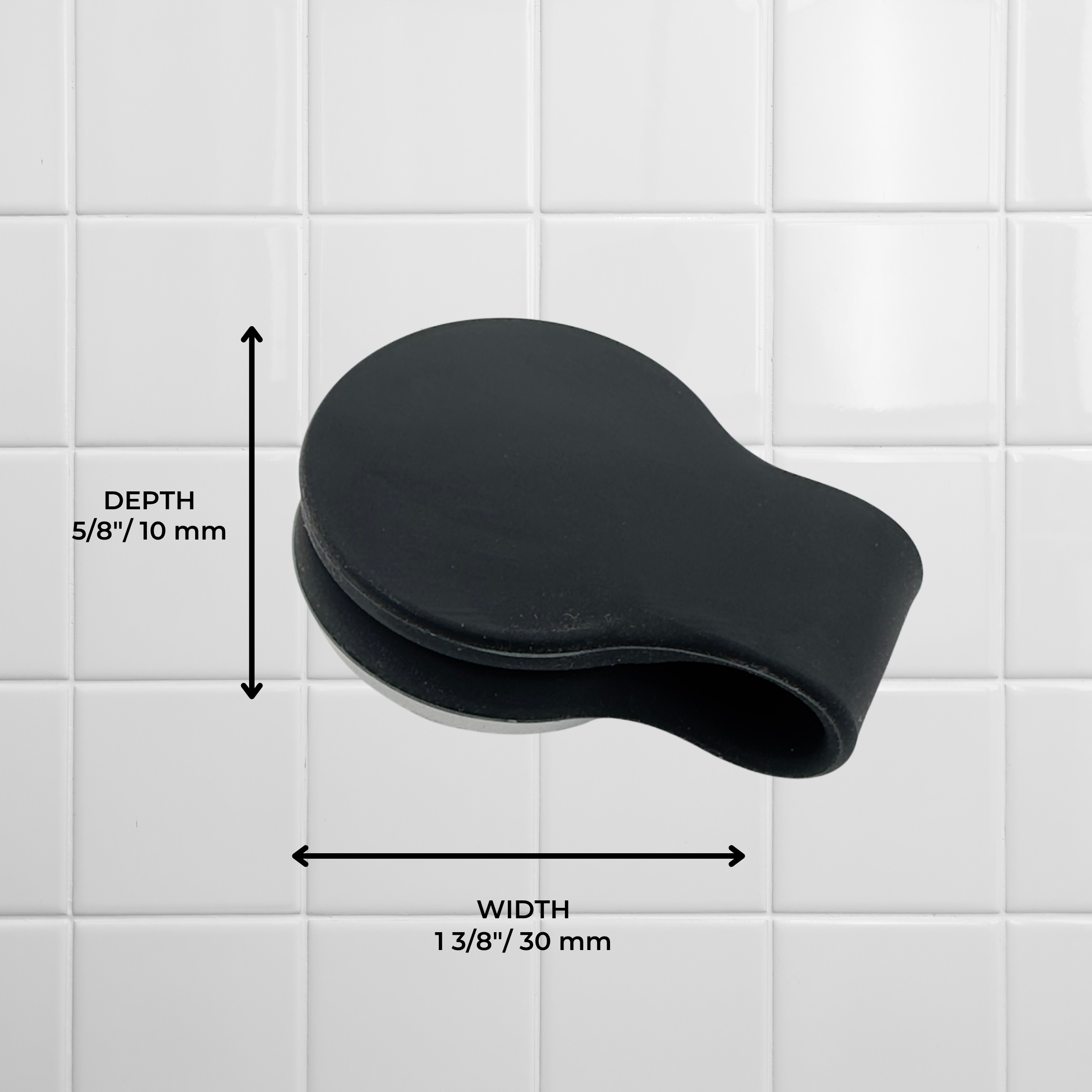 Shower Curtain Keeper Black - 3 pack