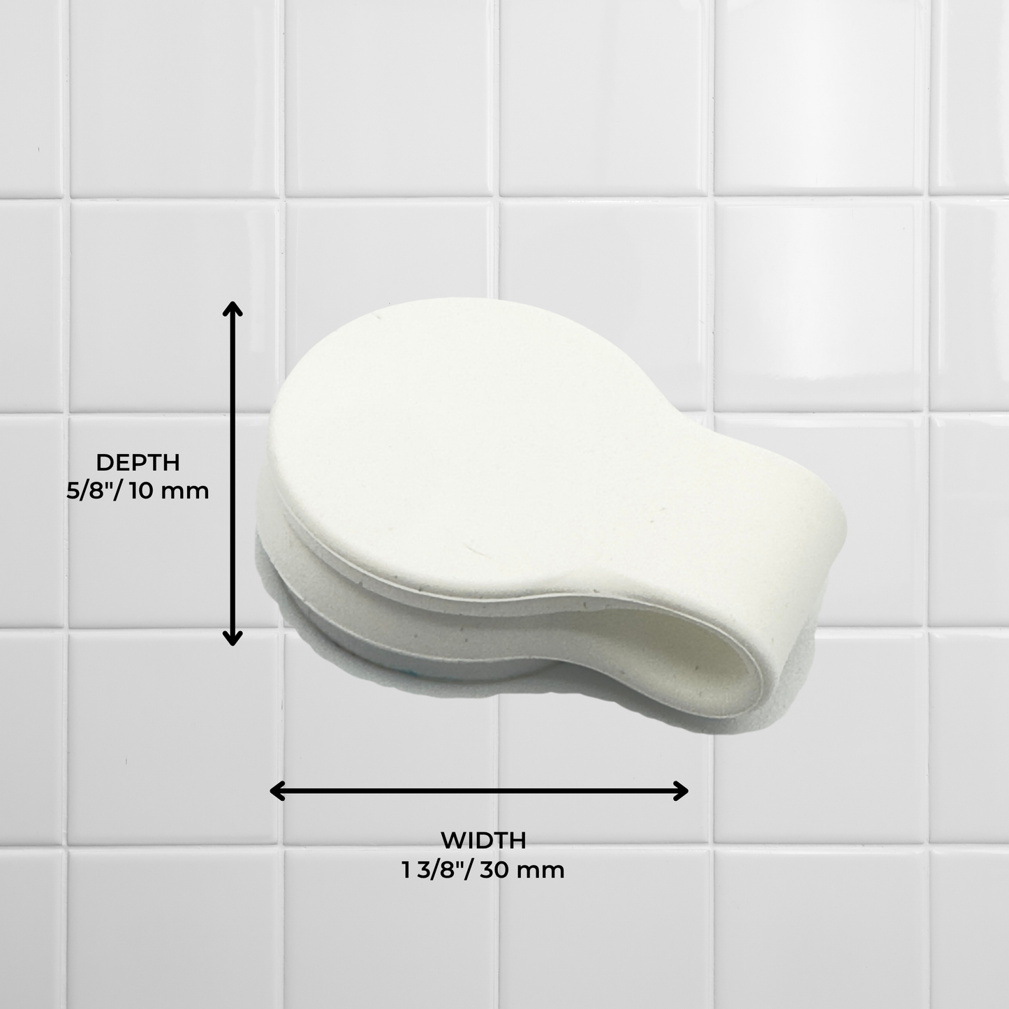 Shower Curtain Keeper Bright White - 3 pack