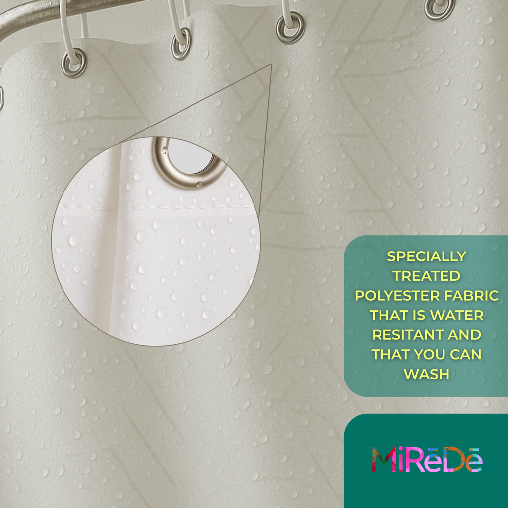 Washable Fabric Shower Curtain - Standard Size