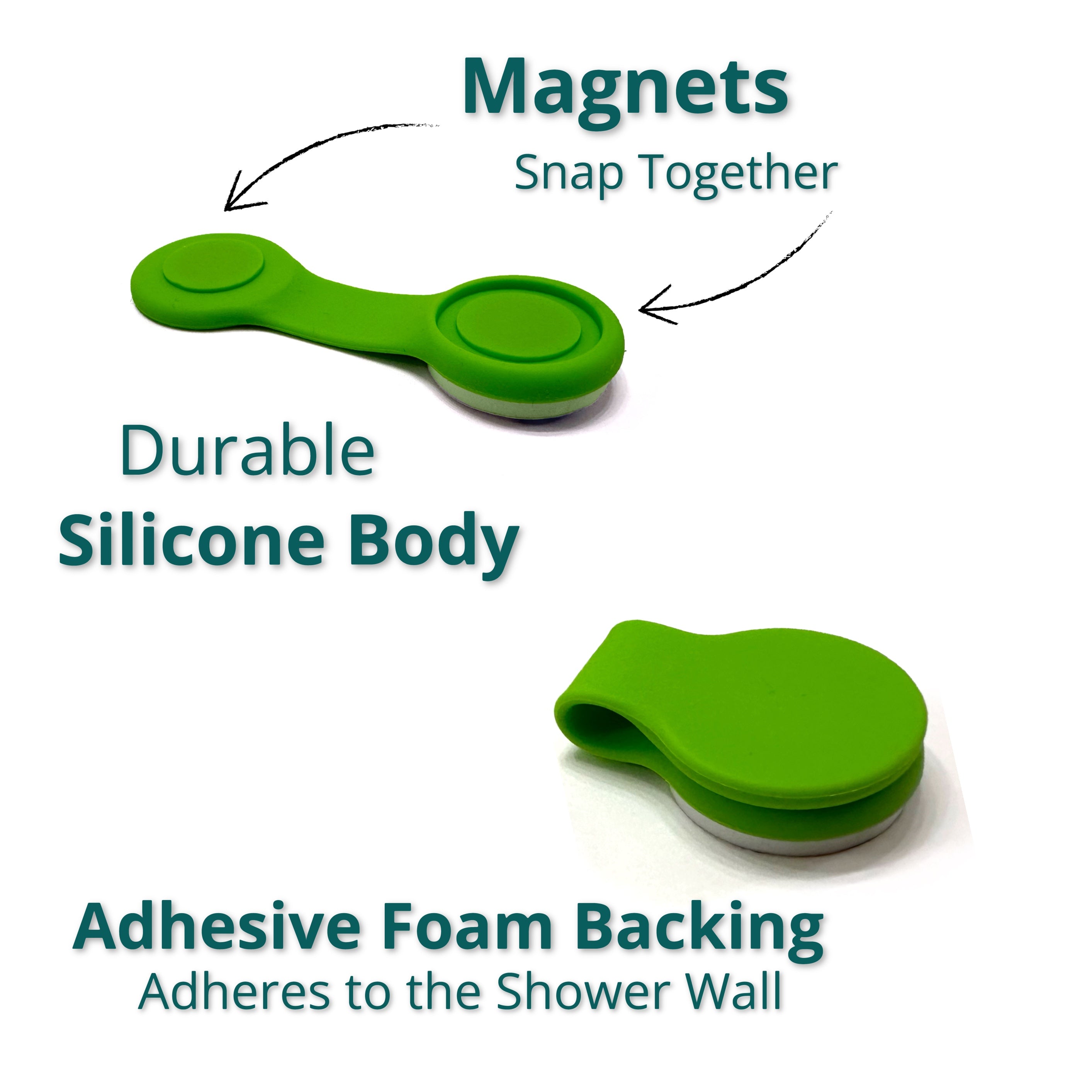 Shower Curtain Keeper Bright Green - Limited Quantities