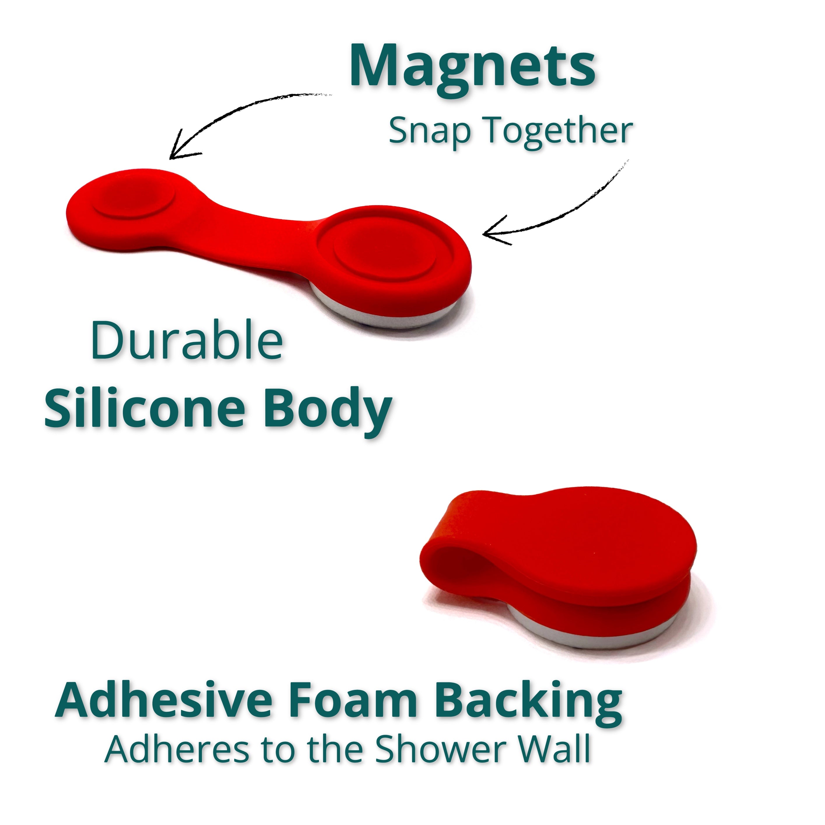 Shower Curtain Keeper Brilliant Red - Limited Quantities